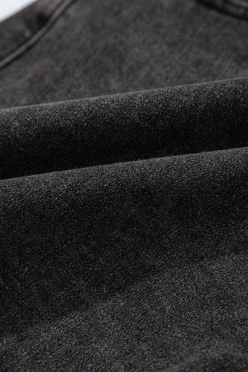 Raw Hem High Waist Denim Shorts